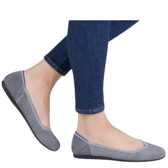 Rothy's Shoes - Rothy's The Flat Cloud Grey Birdseye Round Toe Ballet Size 8